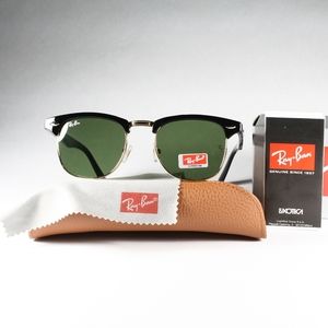 Ray-Ban Clubmaster All Black With Golden Frame